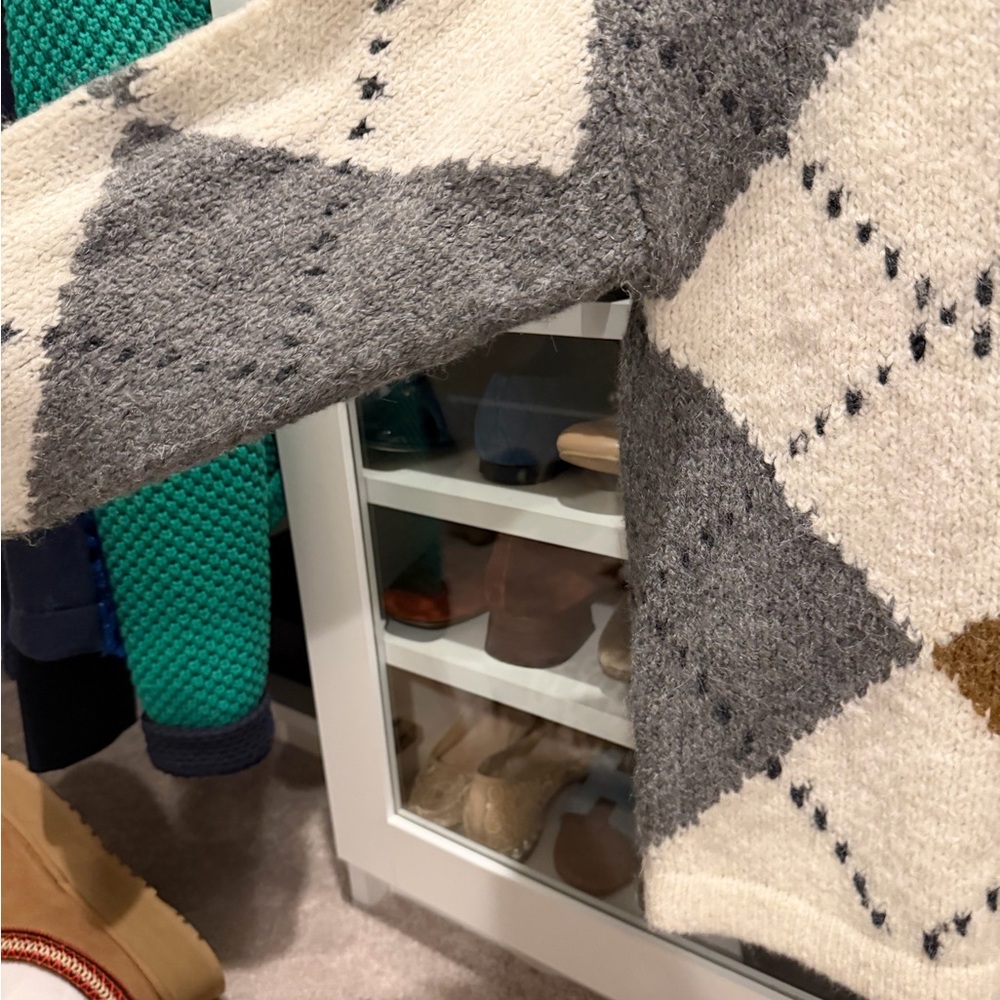 Primark Oversized Argyle Patterned Women's Sweate… - image 5